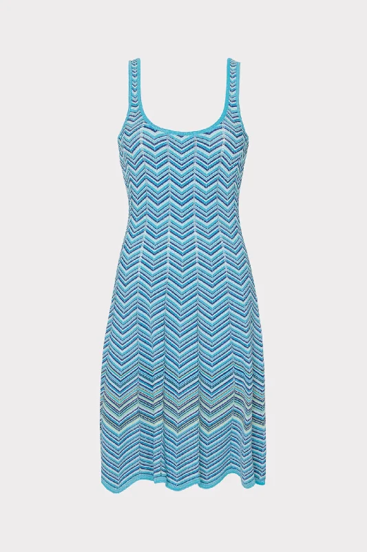 Affordable Women’s Clothing Online Zig Zag Flare Knit Mini Dress