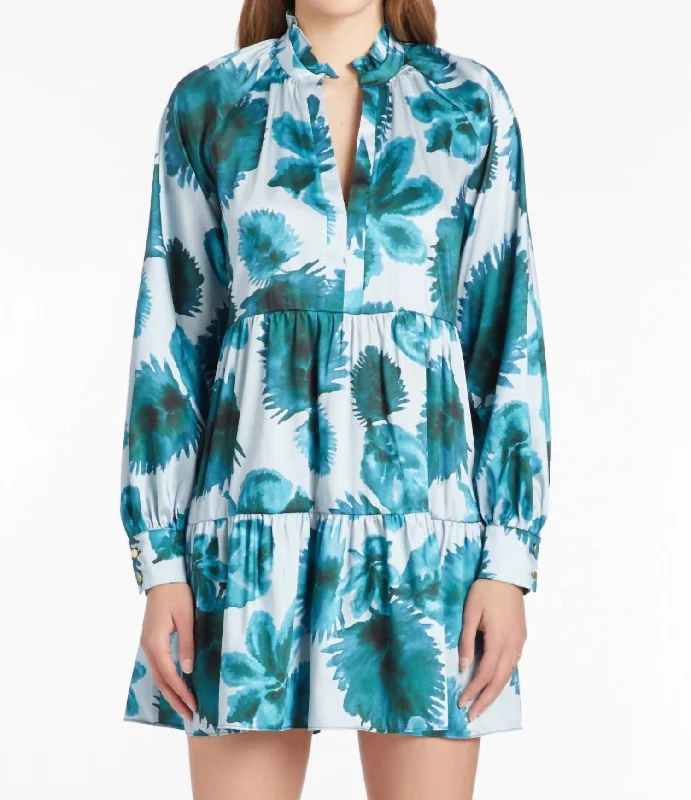 Travel Essentials Saffron Dress In Blue