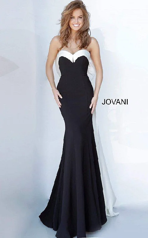 Boho Chic Fashion Jovani 12020 Long Strapless Prom Dress
