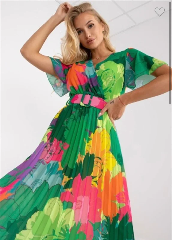 Sporty Streetwear Floral Printed Maxi Dress