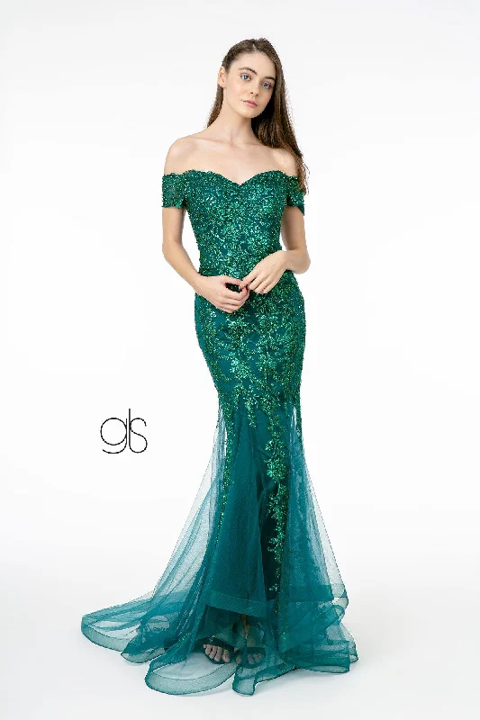 Catch Every Fashion Trend Sweetheart Neckline Glitter Mesh Long Prom Dress