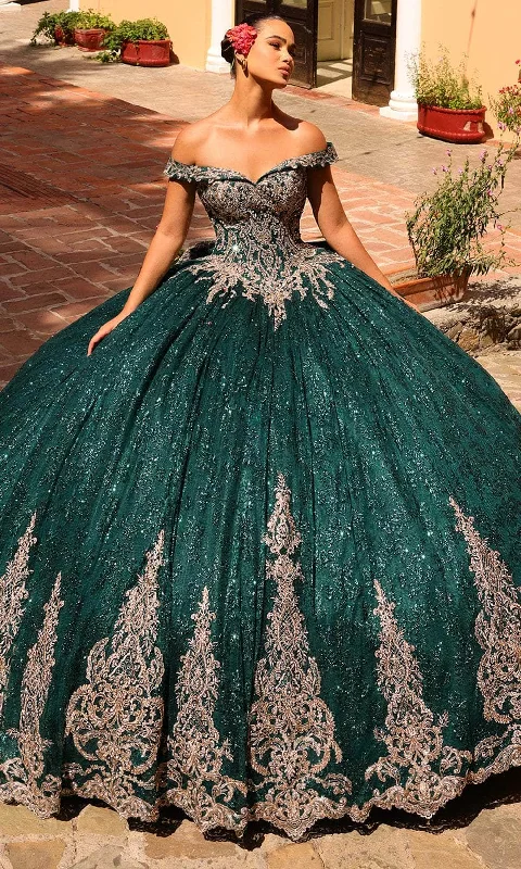 Daily Deals Amarra 54324 - Embroidered Off-Shoulder Ballgown