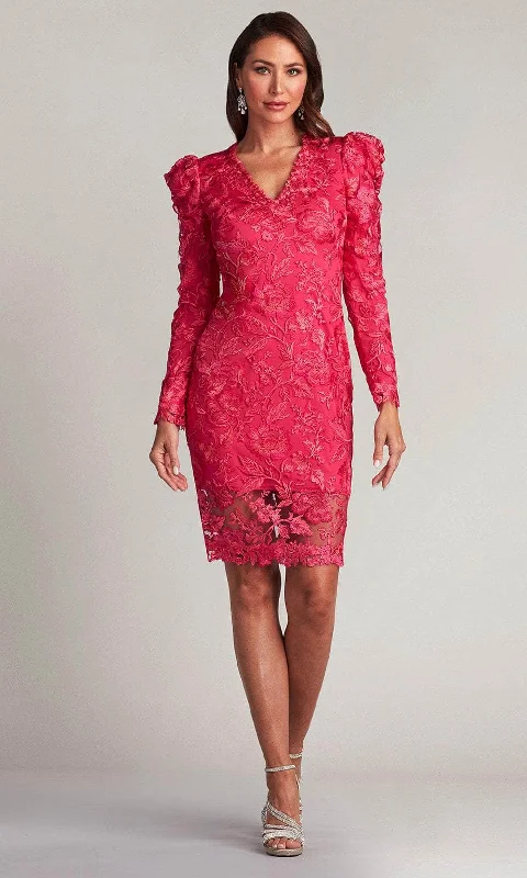 Unleash Your Trendy Side Tadashi Shoji BRX22416M - Floral Embroidered Midi Dress