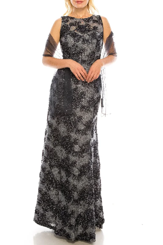 Stay Ahead In Style Adrianna Papell IG119103 Ignite Evening Long Formal Floral Evening Dress
