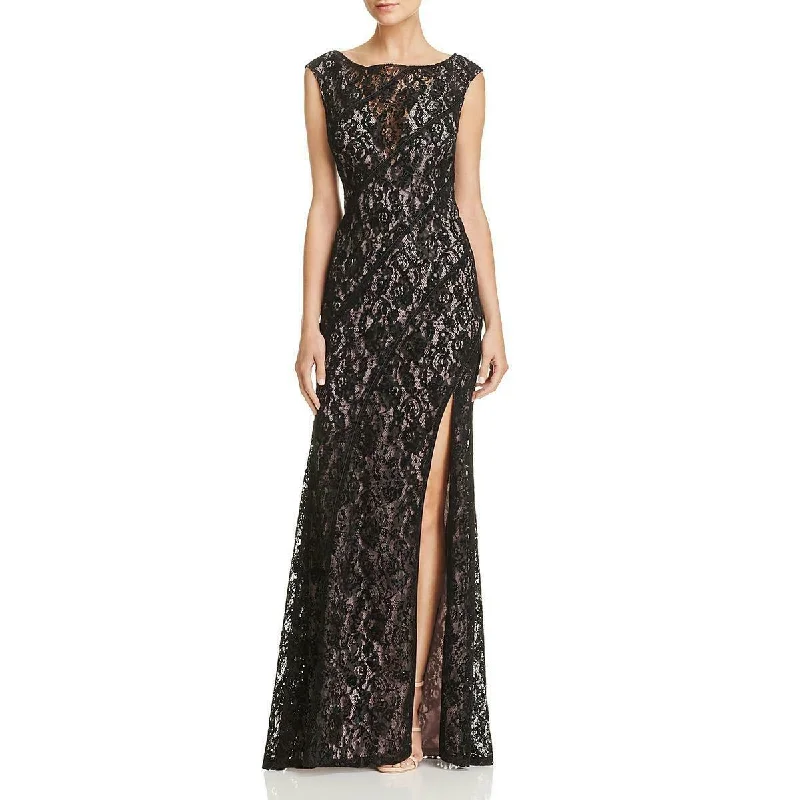 Sophisticated Fashion Aidan by Aidan Mattox Long Formal Floral Lace Dress Sale