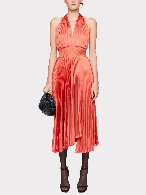 Stylish Women's Garments For Holidays Rose Dress In Currant