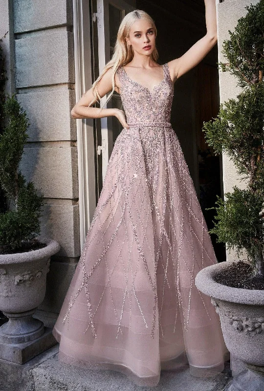 Chic And Trendy Andrea & Leo A1091 Long Formal Sleeveless Beaded Prom Gown