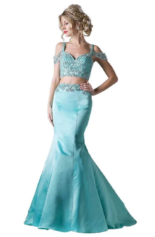 Unbeatable Deals Ladivine P209 - Embellished Two Piece Mermaid Gown
