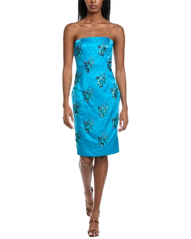 Women's Trendy Clothing Mikael Aghal Strapless Silk Cocktail Dress