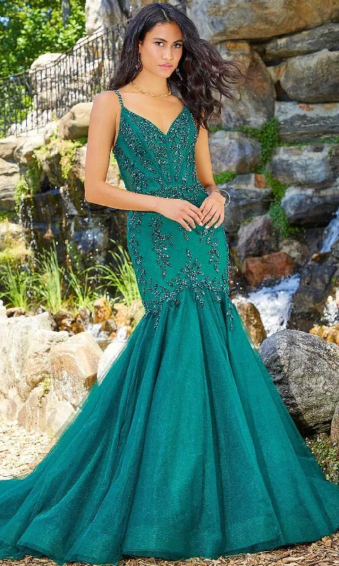 Mega Sales Mori Lee 47021 - Sleeveless V-neck Long Gown