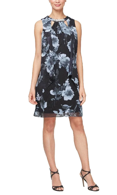 Unbeatable Deals SLNY 9171927 - Sleeveless Floral Short Dress