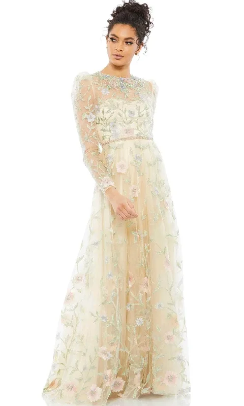 Women Clothes Mac Duggal 11226 - Embroidered Sheer Evening Gown