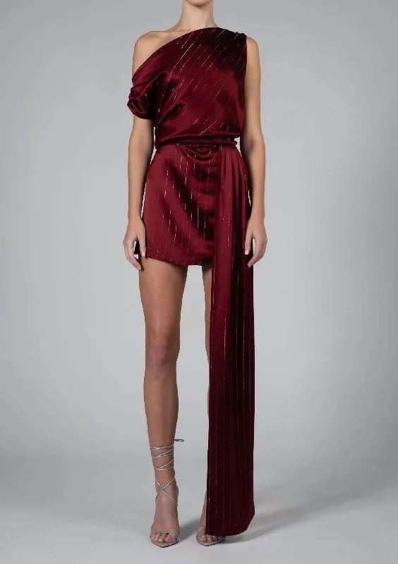 Classic Women's Fashion Natalie Dress In Red