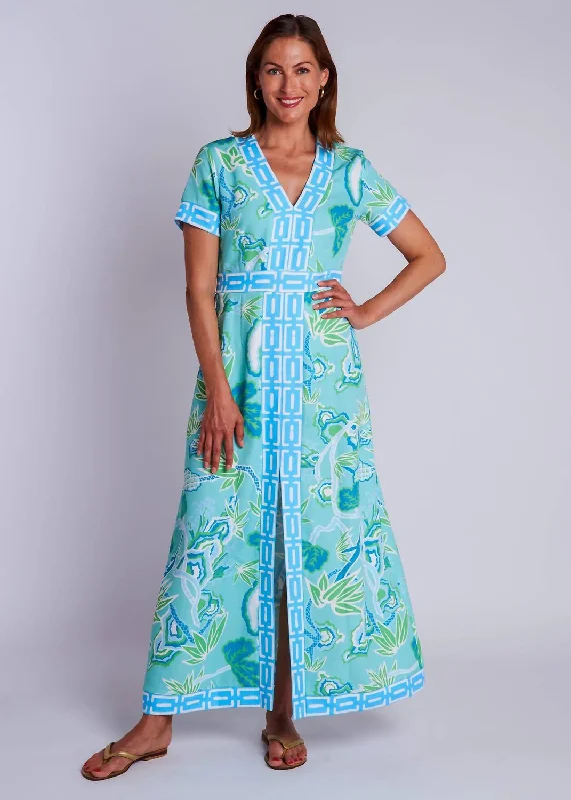 Dive Into Trendy Styles Leland Dress In Winifred  Seafoam
