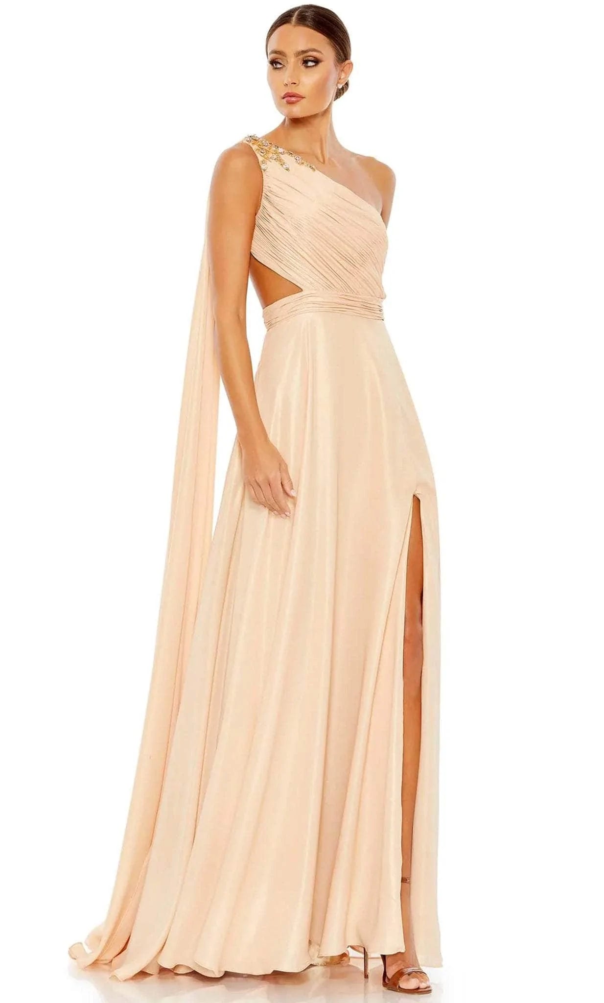Effortless Chic Apparel Mac Duggal 68053 - Grecian Inspired A-line Flowy Gown