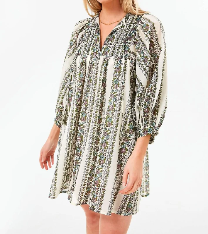 Chic Everyday Wear Daisy Dress In Goa Stripe