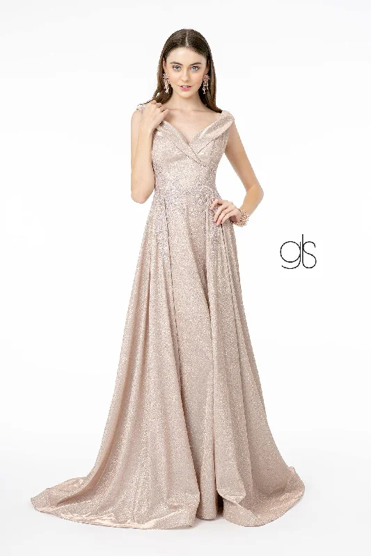 Trend Forward Threads Embroidered A-Line Long Prom Dress