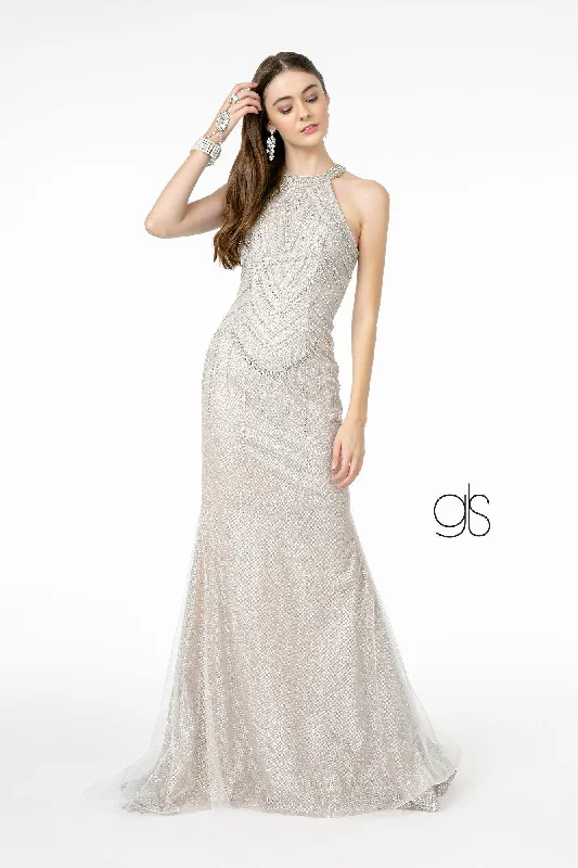 Casual Yet Stylish Separates Jewel Embellished Mermaid Mesh Long Prom Dress