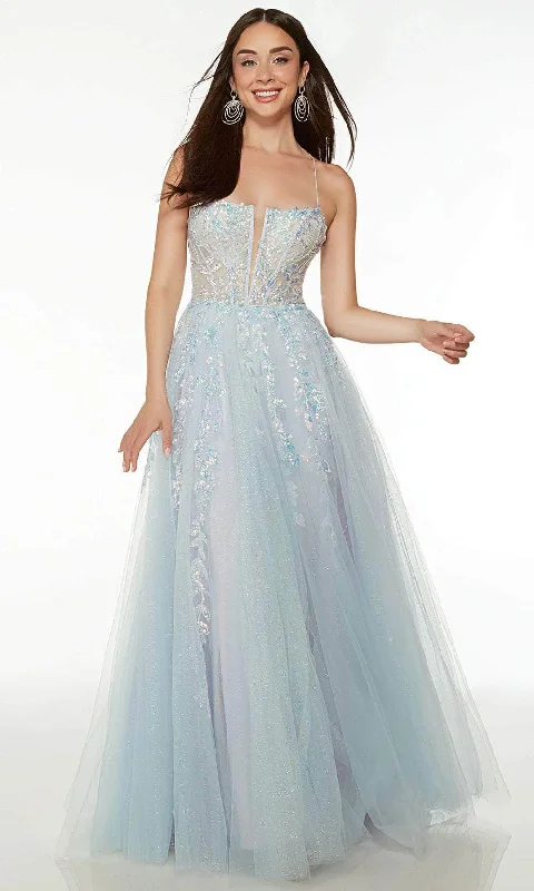 Budget Friendly Alyce Paris 61635 - Open Back Sequin Embellished Prom Gown