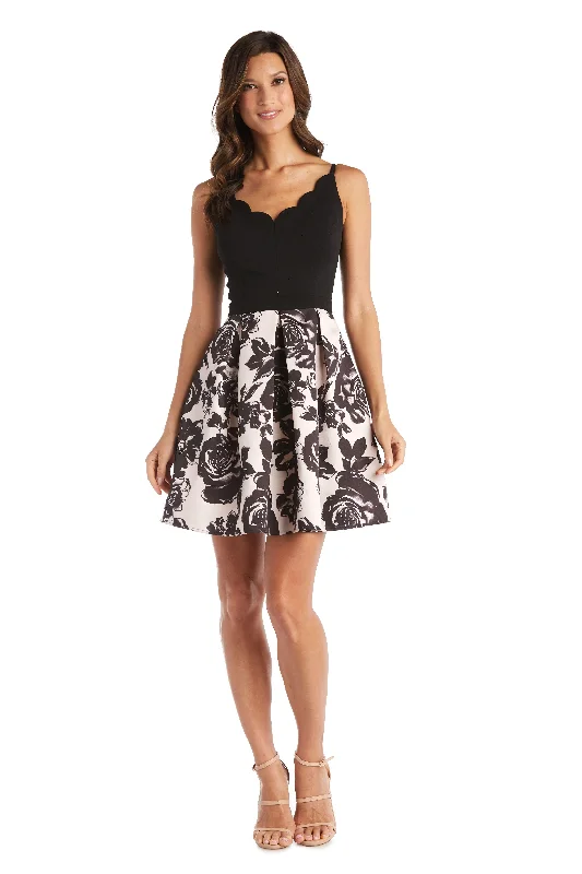 Embrace New Fashion Morgan & Co 12856 Short Skater Dress