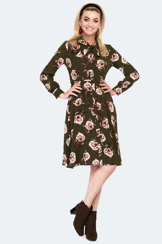 Relaxed Style Nora Floral 40s Style Tea Dress