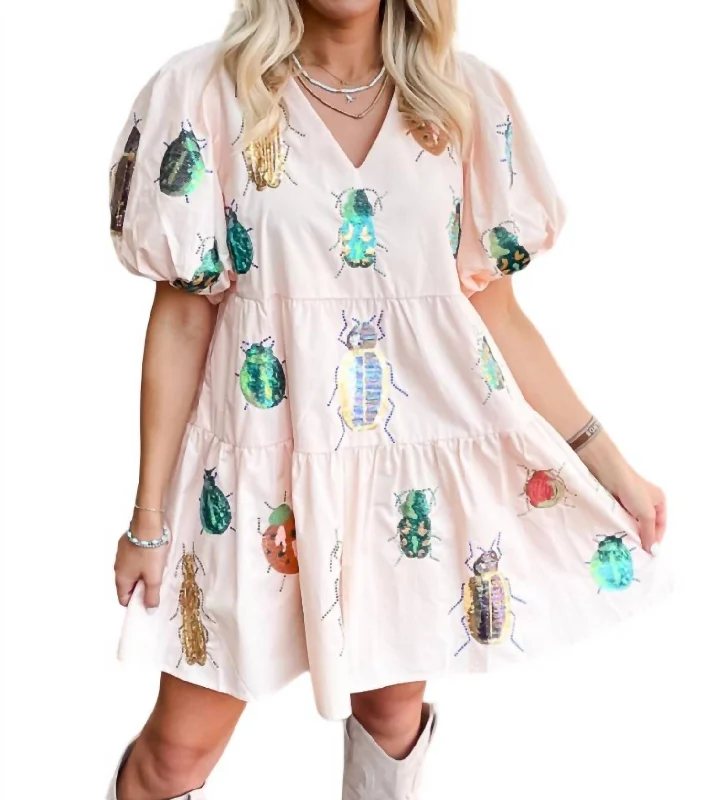 Inspired By You, Designed For You Beetles Dress In Pale Pink