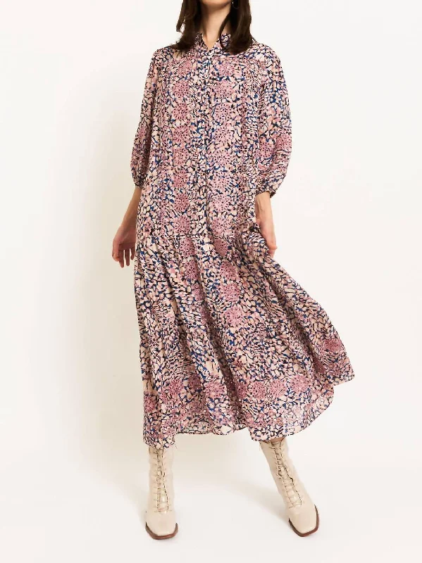 Quality Driven Apparel Layla Dress In Pink Panther