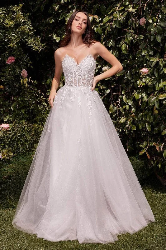 Don't Miss Out Cinderella Divine Bridal C148W - Floral Embroidery Sweetheart Bridal Gown