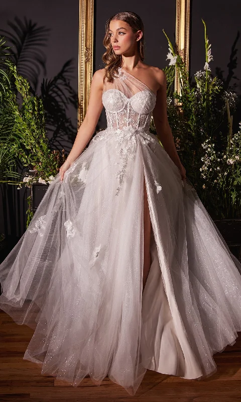 Relaxed Style Deals One-Shoulder Wedding Ball Gown A1053W