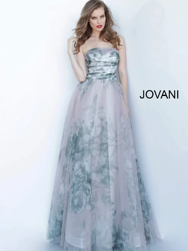Comfortable Clothes Jovani 4434 Long Formal Printed Dress