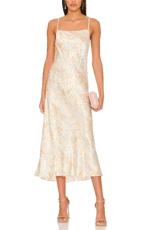 Women's Comfy Attire For Lounging Mina Dress In Summer Meadow