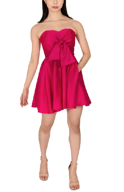 Dive Into Trendy Women's Fashion 13 - dear moon hot pink strapless bow mini dress