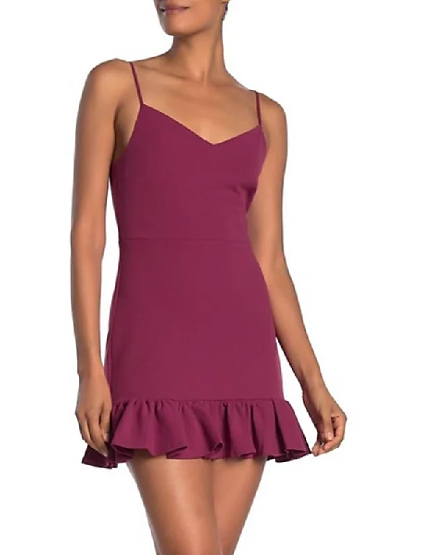 Limited Time Deal 10 - 1.state magenta ruffle hem mini dress