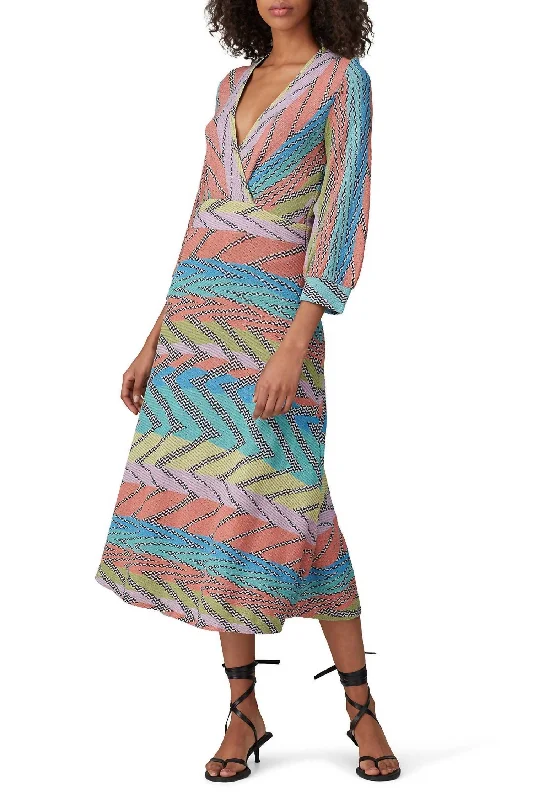 Flash Sales Today Zigzag Dress In Multicolored