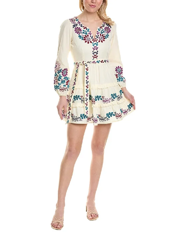 Women's Clothes For Outdoor Events Roller Rabbit Veda Embroidered Naema Dress