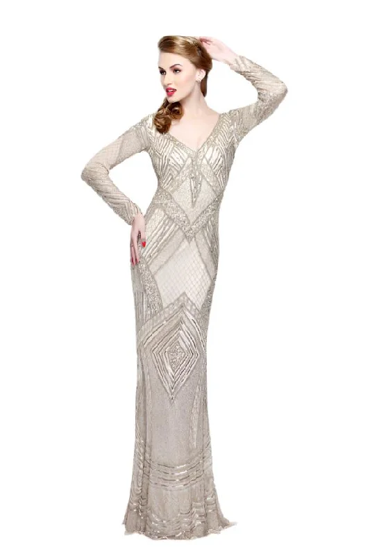 Stupidly Low Prices Primavera Couture 1740 Size 4 Champagne long sleeved formal dress evening gown mother of