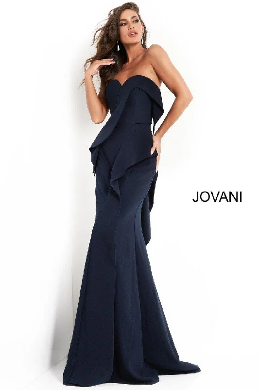 Comfort Meets Fashion Jovani 4466 Long Formal Strapless Evening Dress
