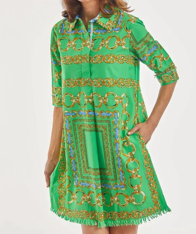 Women's Functional Outfit For Outdoor Activities Chatham Link Dress In Green
