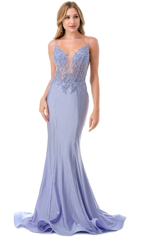 The Good Stuff Aspeed Design L2813 - Illusion Bodice Mermaid Evening Gown