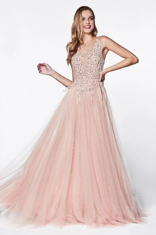 Classic Women's Fashion Cinderella Divine CJ501 Sleeveless Long Gown Evening Dress