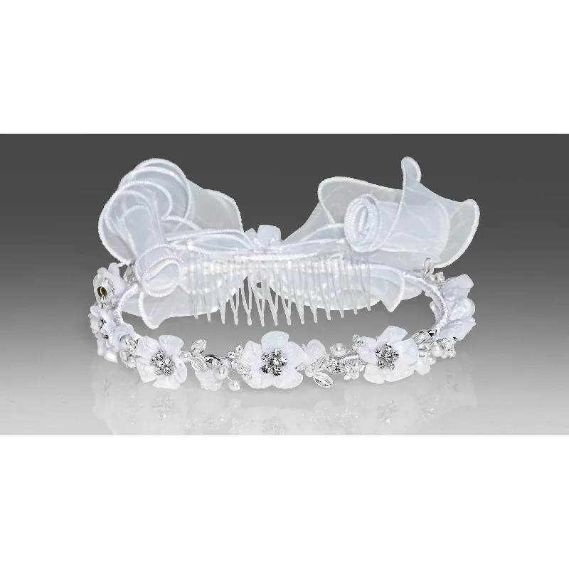 Casual Fashion for Women Floral Tiara with Curly Bow