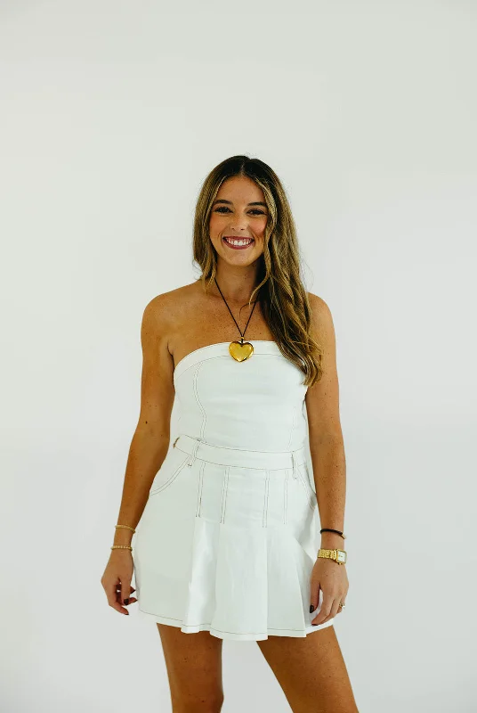 Trendsetter's Closet Amanda Mini Dress - Off White