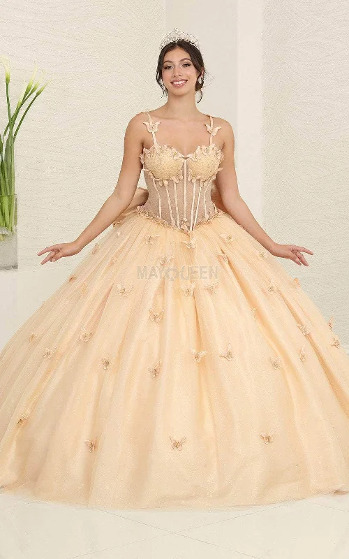 Evening Elegance May Queen LK239 - Butterfly Corset Ballgown