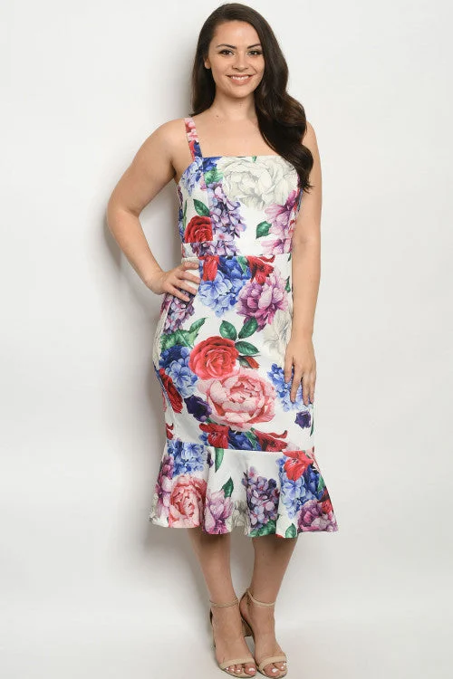 Must-Have Styles Ivory Floral Plus Size Dress
