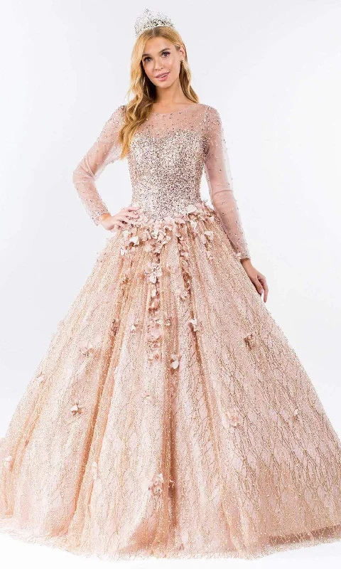 Chic Women’s Clothing Online Elizabeth K - GL1963 Long Sleeve Jeweled Ballgown