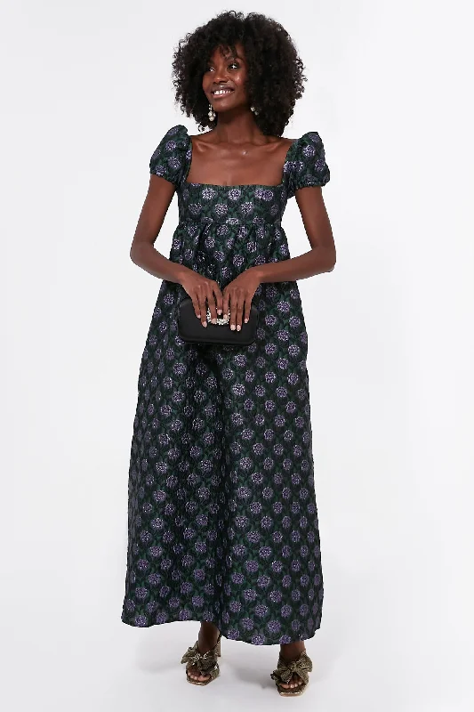 Clothes For Sale Floral Brocade Jade Dress