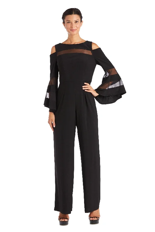 Trend Leading Collection R&M Richards 2469 Cold Shoulder Junmpsuit