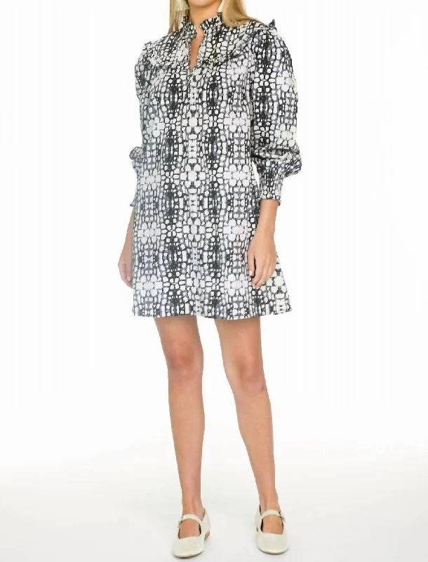 Get The Latest Trends Ella Dress In Croc Black