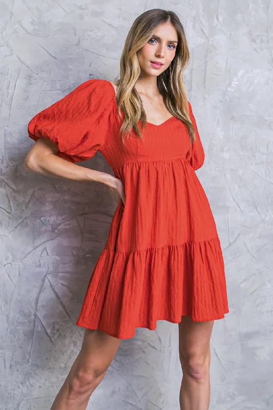 Summer Fashion SPONTANEOUS SWEETIE WOVEN MINI DRESS