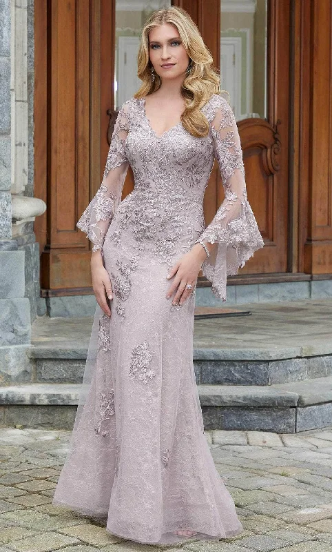 Weekend Exclusive MGNY By Mori Lee 72719 - Square Neck Embroidered Sheath Gown